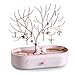 Mavoorick Soporte de joyería de asta de Navidad, Organizador de Soporte de Pendiente con cajón y Bandeja, Estante de exhibición de Almacenamiento de joyería para Collares, Pulseras y Anillos-Pink