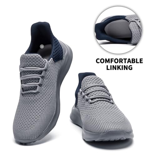 Image of DLWKIPV Mens Running Shoes Tennis Casual Walking Anti Slip Athletic Non Slip Workout Gym Sneakers Comfortable Lightweight Fashion Breathable Mesh