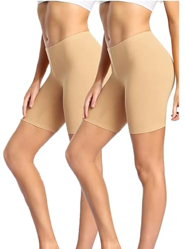 Image of Amazon Brand - Nora Nico Women's Super Combed Cotton High Coverage Elastane Stretch Mid Waist Shorties with Concealed Waistband Shorts (Gym & Yoga)