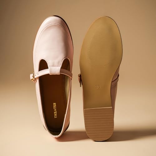 Image of Theater Sprout Mary Jane Flats for Women | Round Toe | Adjustable Strap | Minimal Everyday Comfort Shoes