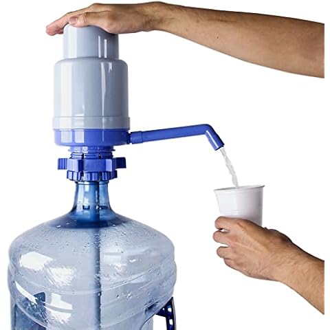 Drinking Water Pump Plus, Safe for Drinking Water (NO BPA), Manually Operated Dispenser for 3 to 6 Gallon Bottles with 2 Extra Tubes Cover