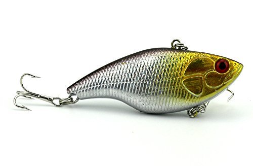 LENPABY 4PCS Sinking Rattling Wiggler VIB Lipless Crankbaits Hard Fishing Lures Wobbler for Sea Bass & Trout 7.5cm/2.95