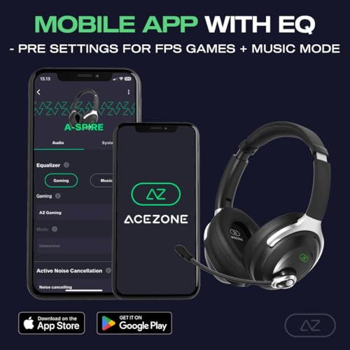 Image of AceZone A-Spire - Digital ANC Gaming Headset - Active Noise Cancellation - Speech Enhancing Noise Canceling Microphone - PC, PS4, PS5, Series X, Series S, Switch, Mobile