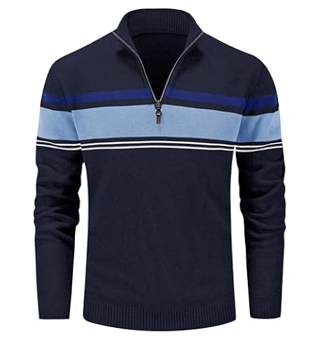 MAGCOMSEN Men's Sweaters Quarter Zip Winter Cotton Casual Pullover Sweater — $31.97 (20% off)