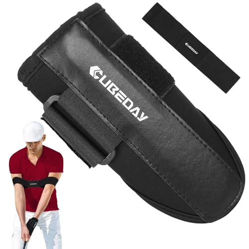 CUBEDAY Golf Wrist Brace & Arm Band Training Aid Kit - Pro Golf Swing Trainer for Impact Control & Muscle Memory - Adjustable Golf Wrist Training Aid to Fix Slices Hooks & Chicken Wing - Men & Women