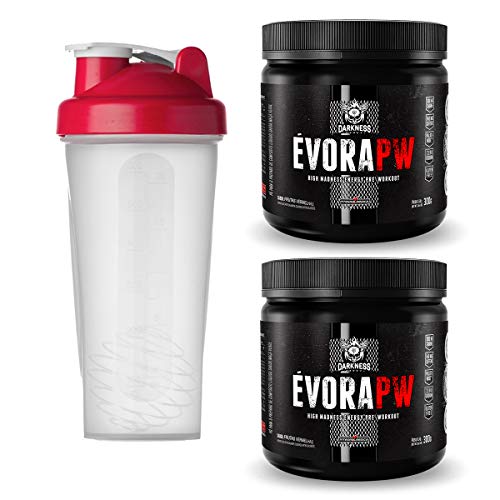 Kit 2x Evora Pw Darkness 300g Frutas Vermelhas + Coqueteleira