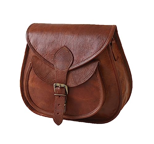 Urban Dezire Women's Leather Vintage Messenger Cross Body Bag (9X11, Brown) #TOP1