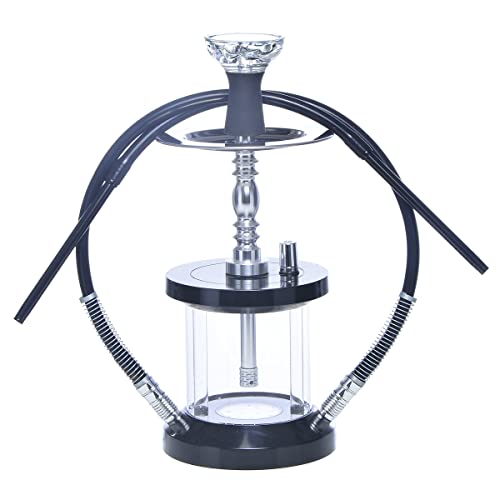 YYMMHH Wasserpfeife Acryl Doppelrohr Große Wasserpfeife Kunststoff Shisha Arabische Wasserpfeife, Für Brakah Shisha… – Bild 3