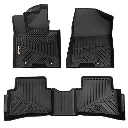 Orealtrend Car Mats Replacement For Floor Liners Hyundai Tucson 2019 2020 2021 Heavy Duty All Weather Guard Black Front And Rear Car Carpet-Custom Fit-Tough/Durable/Odorless #TOP7