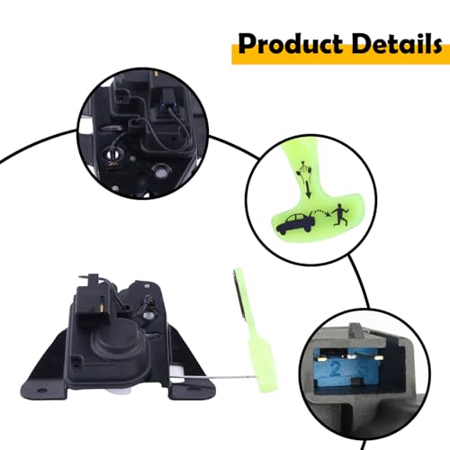 Image of 931-714 Trunk Latch Actuator Compatible with 2011-2014 Chrysler 200, 2005-2018 Chrysler 300, 2006-2018 Dodge Charger Challenger, 2008-2014 Avenger, 2013-2016 Dart