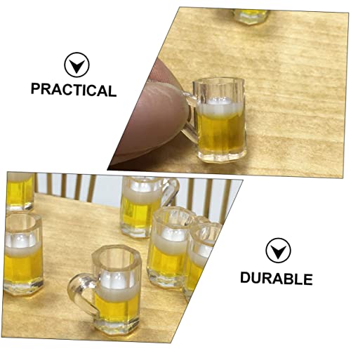 COHEALI 20 Pçs Simulação Caneca De Cerveja Mini Acessórios Para Bonecas Acessórios De Boneca Minitur
