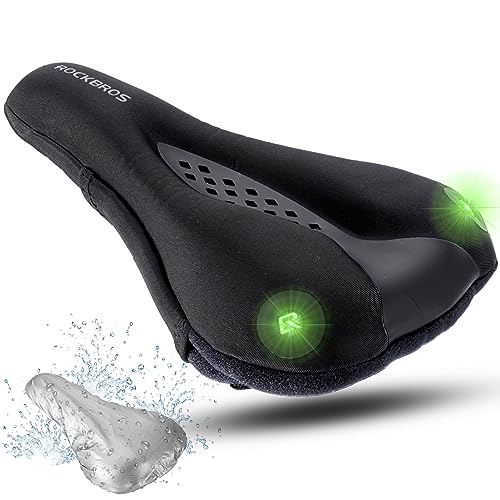 ROCKBROS Rechargeable Gel Bike Seat Cover with Rear Lights