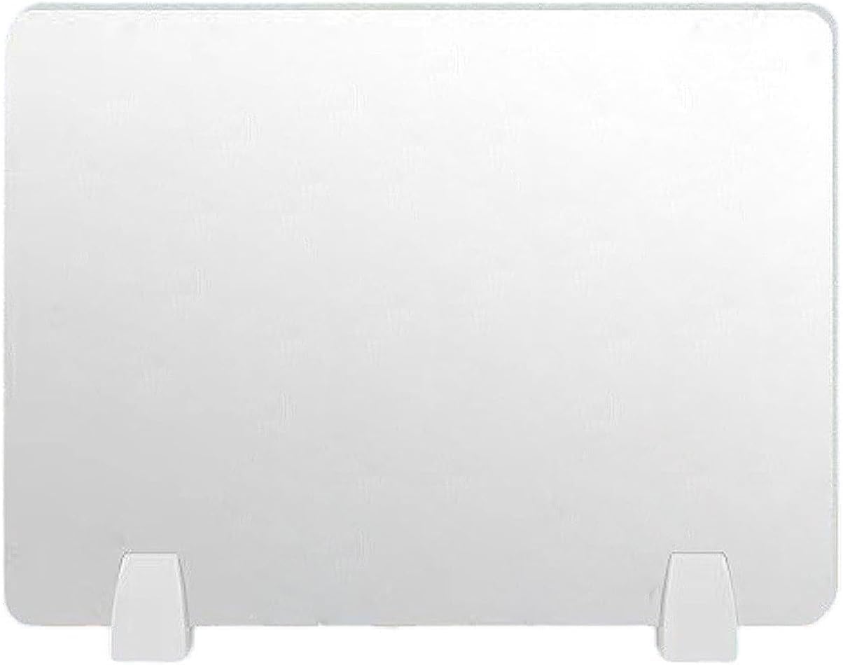 HJYCLFAZU Office Desk DividersAcoustic Freestanding Privacy Panels Sneeze Screens 60x40cm Reduce Noise & Visual Distractions Ideal for Workspaces White Color