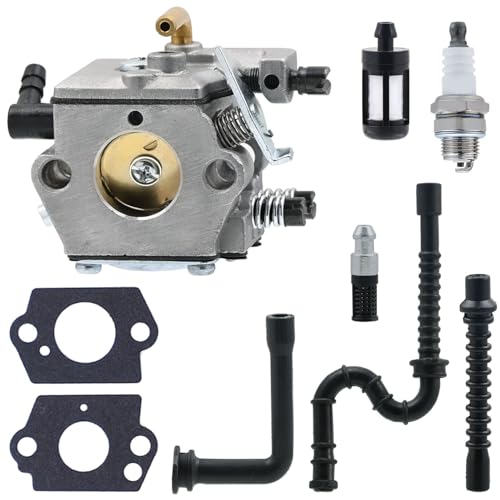FitBest WT-194 Carburetor Kit for Stihl 024, 026, MS240, MS260 Chainsaws – Includes Fuel Line, Oil Line, Spark Plug, Fuel Filter, Oil Filter – Replaces Walbro WT-194-1, Easy Installation