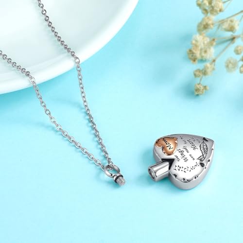 Waterproof Urn Necklace for Ashes-Heart Ash Holder Pendant -Never Fade-Never Fade, Rustproof Cremation Jewelry for Ashes for Women3