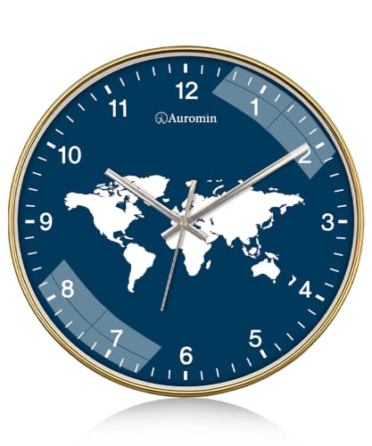 Image of Auromin Designer Wall Watch for Living Room | Fancy Wall Clock for Bedroom Stylish | Watch for Home Wall, Silent Modern Luxury Wall Clocks for Office, Kitchen, Home Decor