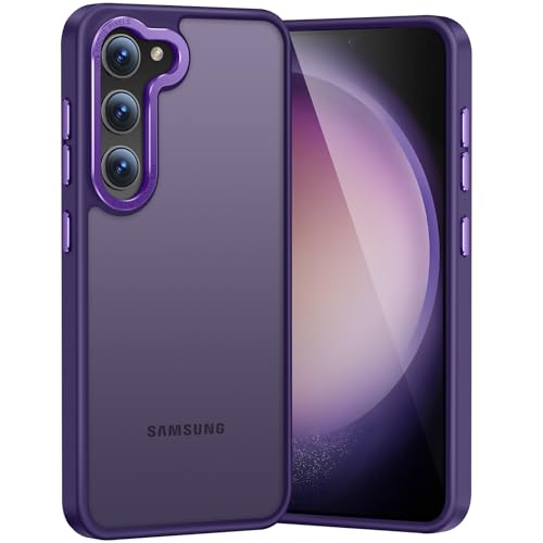 PuyaTeya Upgrade für Samsung S23 Hülle, [Militärschutz] Stoßfest Schutzhülle Samtige Touch Matt Anti-Kratzen Anti-Glatte...