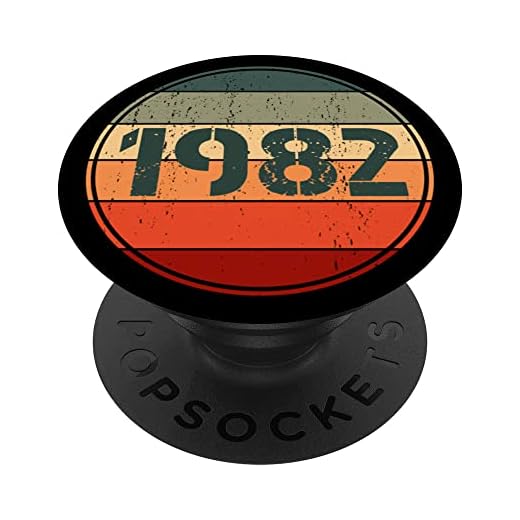 Vintage 1982 cumpleaños Pop Socket divertido 1982 cumpleaños 1982 PopSockets PopGrip Intercambiable