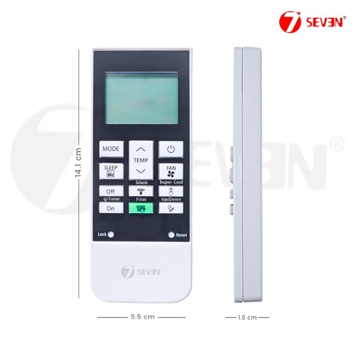 Image of 7SEVEN Compatible AC Remote for Hitachi Split AC and Window Air Conditioner The Model of Remote Control is 168D, Exact Match with Original Remote No Pairing Required use New AAA Alkaline Battery.