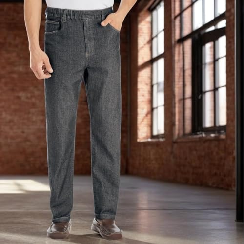 Collections Etc Men's Classic Denim Styling Cotton Pull-On Jeans2