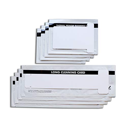 Ci Kyan Cleaning Kits for P110i, P110m and P120i Card Printer,Pack of 4 pcs Engine Cleaning Cards and 4 pcs Long T Feeder Cleaning Cards CK-105912-912
