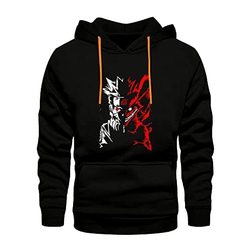 Voziak Unisex Hoodies for Men, Women and teenagers - Hoodies for Men Stylish Latest Printed | Sweatshirt and Hoodies | Black hoodie | Pullover for women, men, boys and girls