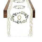 Tischläufer Kommunion, 33x183CM Leinenoptik Tischband, Tischdeko Konfirmation Taufe, Kommunion Deko Festliche Abwaschbare Tischdecke Tischdeko Outdoor für Junge Mädchen Party Esszimmer Feier