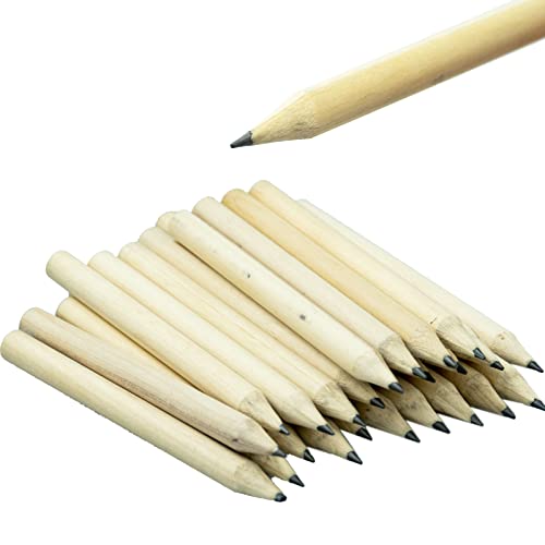 SZCXDKJ 24pcs Short Pencils Mini Wood Pencils Round Pencils Short Wood Pencils Bulk for Preschoolers Toddlers Kindergarten School Home (Triangular)
