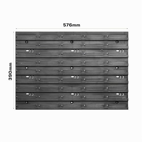 Miniatura 3 de 46 Cajas Apilables De Pared Con Tapa De Plástico, 234 X 78 Cm, Soporte Para Herramientas, Taller, Garaje, Sistema De Almacenamiento