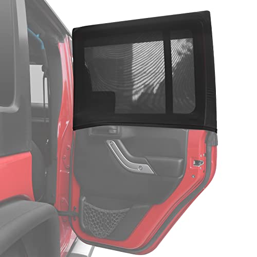 GOTIDY Blackout Shades for Car Side Windows, Car Shades for Side Windows Baby, Car Curtains Rear Window for 1997-2022 Jeep Wrangler TJ JK JL & Gladiator JT (2 Pack)