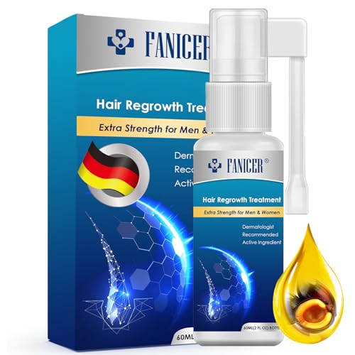 60ml Sérum Crecimiento Cabello, Nutre el Cuero Cabelludo y Estimula el Crecimiento, Frasco Spray Practico, Para Cabello Fino y Debil