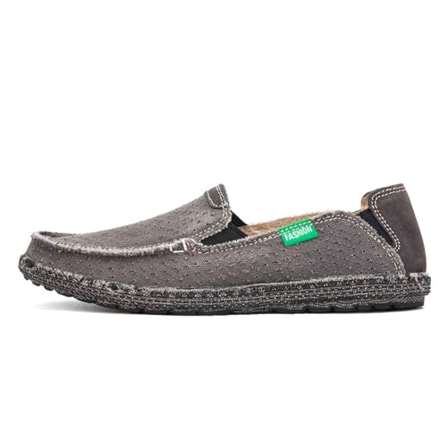 Men's Slip on Deck Shoes Cloth Canvas Casual Loafer Shoes2