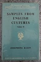 Samples From English Cultures. Volume Two: Child-Rearing Practices. 0710034458 Book Cover