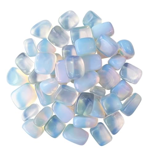 Image of Crystal OPALITE Tumble Stone Pebble Tumbled Gemstone for Reiki Healing Vastu Correction Gravels for Aquarium Home Decor Garden Table 100 Gm