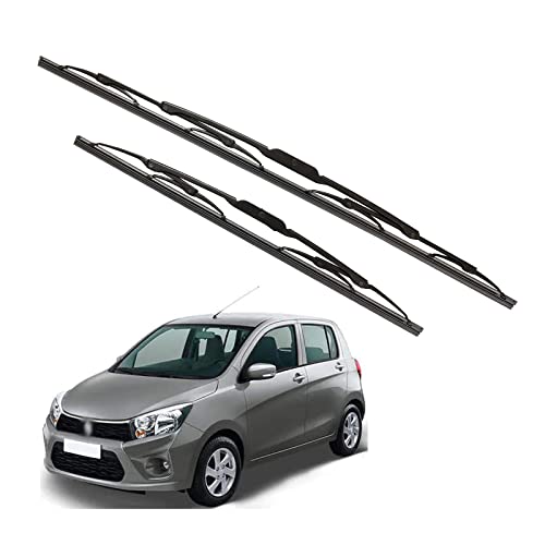 Image of Kylo Windshield Wiper for Celerio /Conventional and Traditional Metal Type Windshield Water Repellency Scratch Proof Metal Wiper Blades Suitable for Celerio (Driver Side - 21 inch, Passenger Side - 14 inch)