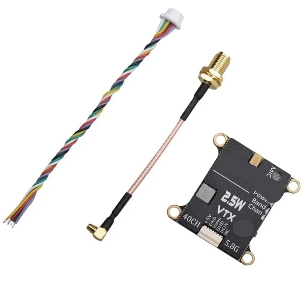 1 teile/los 40CH Einstellbare FPV Sender Eingebautes Mikrofon Kühlkörper 2-6S Fit for 2,5 W VTX 5,8G RC Flugzeug FPV Lange Palette