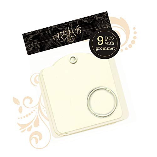 Graphic 45 Square Tags—Ivory #TOP11