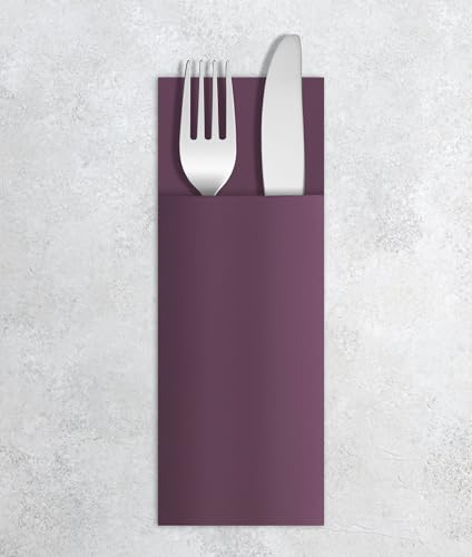 VelaHub Airlaid 50 Cutlery Napkins, High-Quality Disposable Napkins, 32 x 40 cm, Black