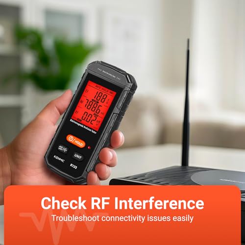 Image of EMF Meter, EMF Detector 3-in-1 Portable Electromagnetic Field Radiation Detector for EF, RF, MF, WiFi Signal, Suitable for Home, Office EMF Inspections and Ghost Hunting