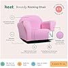 Amazon.com: Gingham Rocking Chair for Kids – Soft Microsuede Upholstery ...