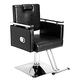 Winado Reclining Barber Chair for Barber Shop & Beauty Salon, 360 Degree Swivel, Headrest/Seat Heigh