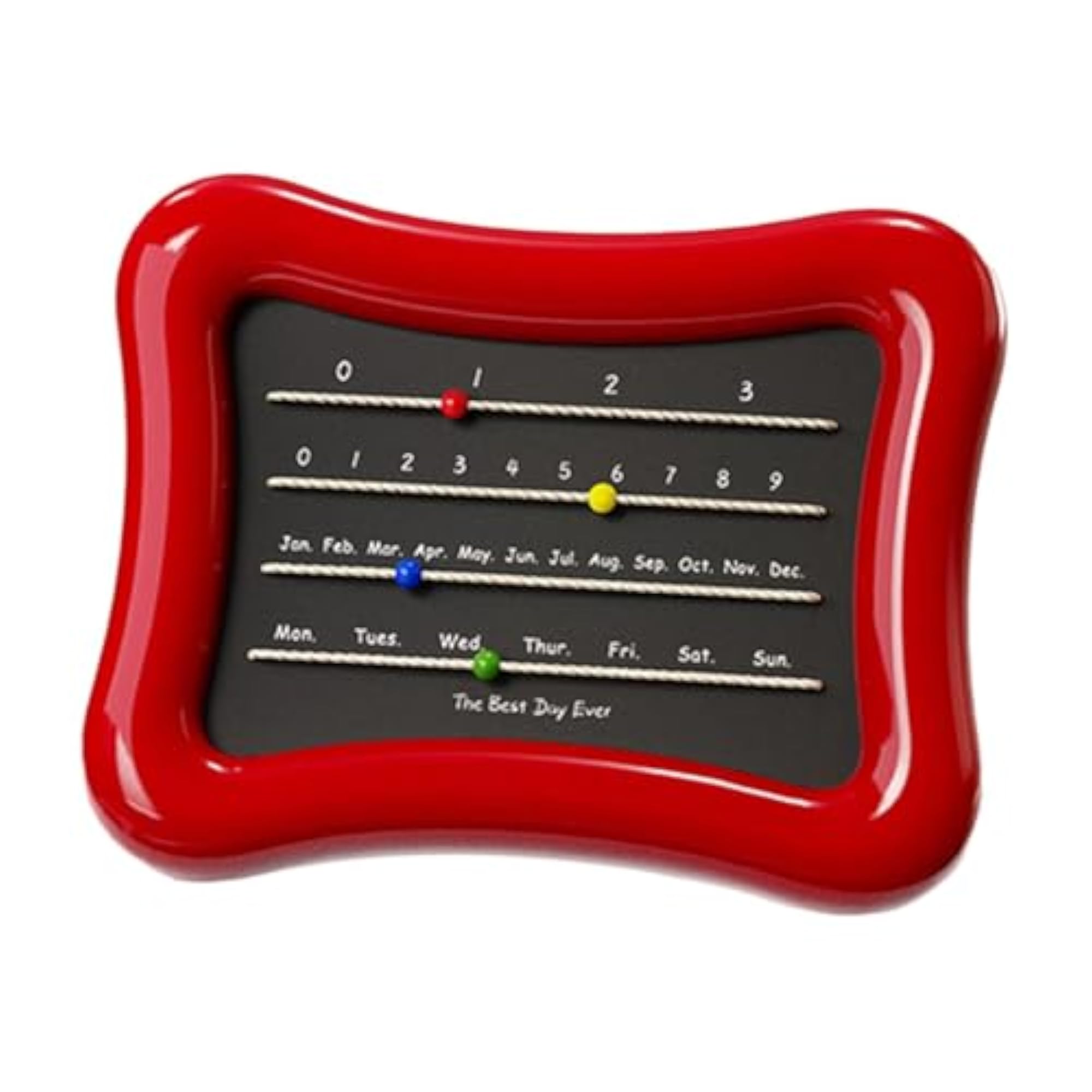 Red Desktop Calendar for Entryway Table and Living Room