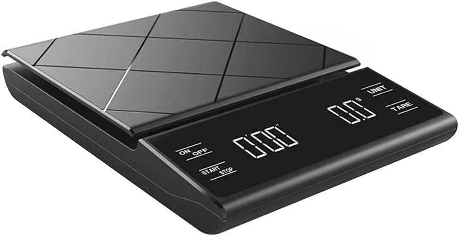 Coffee Electronic Scale Kitchen Food Multifunctional Timed Tare Function Overload Indicator Auto Off High Precision Sensor