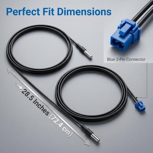 Image of 2PCS 28.5-Inch Cold Water Temperature Sensor Replacement Fits for Avalon Brio Primo Water Dispensers, Blue Connector Cooling Tank Probe, Upgraded Precise Temp Response for Bottom Loading Dispenser