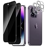 【Protecteur d'écran Anti-Espion】: Le Privacy film de protection pour iPhone 14 Pro Max 6.7