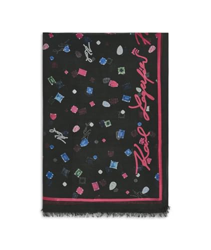 KARL LAGERFELD Womens Jewel Print Scarf Scarf2