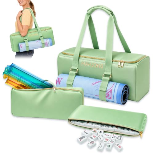 3 PCS Empty American Mahjong Tile Bag with Zipper for Tiles and Racks
