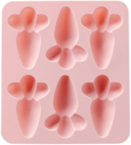 Miniatura 5 de BESTOYARD Moldes para tartas de 6 cavidades, molde de silicona de zanahoria, herramienta de decoración de pasteles, postre de chocolate, molde para