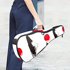 Housse de ukulélé japonaise avec motif soleil rouge Fuji Housse de transport pour ukulélé avec sangle réglable - Les Beatles, Paul McCartney, John Lennon, RIngo Starr, George Harrison Housse de ukulélé japonaise avec motif soleil rouge Fuji Housse de transport pour ukulélé avec sangle réglable – Image 6
