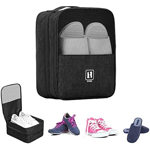 zootop Reise Schuhtasche, 3-lagige Schuhaufbewahrungstasche tragbarer Schuh-Organizer atmungsaktive Golf Schuhtasche Cover